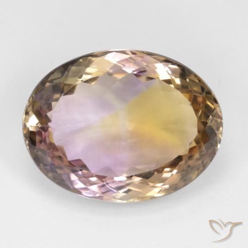 19.19ct Naturel Bicolore Amétrine, ovale, VVS
