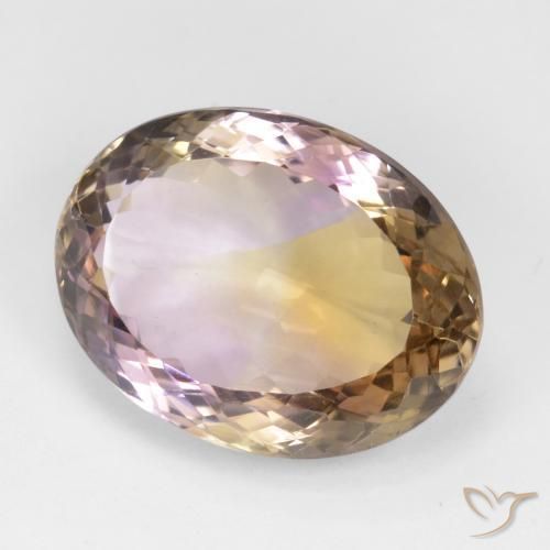 Amétrine Bicolore naturelle ovale, 19.19 ct, VVS