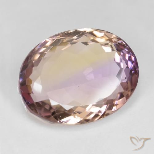 Amétrine Bicolore naturelle ovale, 16.92 ct, VS
