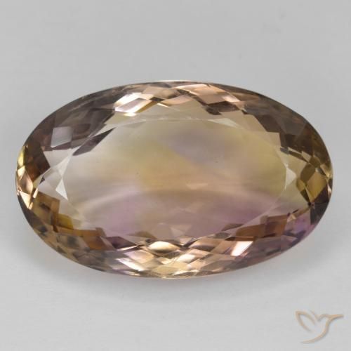 25.25ct Naturel Bicolore Amétrine, ovale, VVS-VS