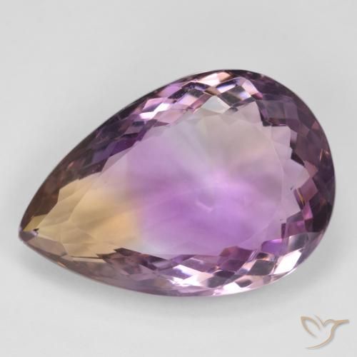 19.64ct Naturel Bicolore Amétrine, En forme de poire, VVS-VS