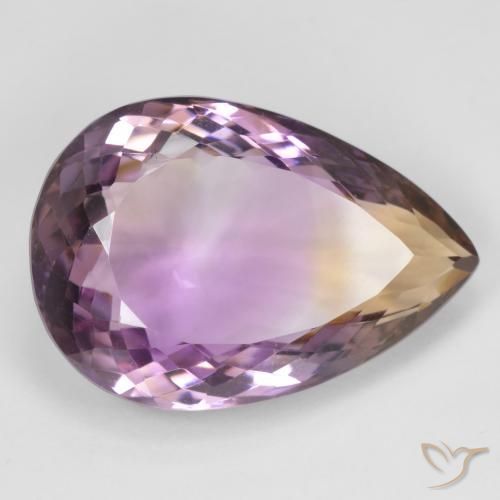 Amétrine Bicolore naturelle En forme de poire, 19.64 ct, VVS-VS