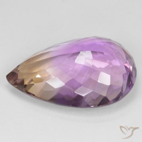 Amétrine Bicolore naturelle En forme de poire, 19.64 ct, VVS-VS