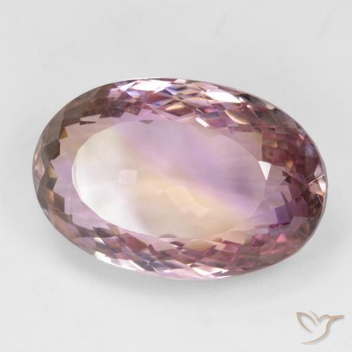 Amétrine bicolore naturelle coupe ovale, 24,09 ct, VVS
