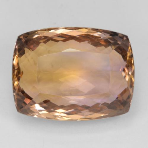 Amétrine bicolore naturelle coupe coussin, 27,60 ct, VVS