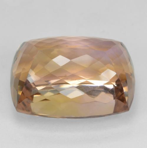 Amétrine bicolore naturelle coupe coussin, 27,60 ct, VVS