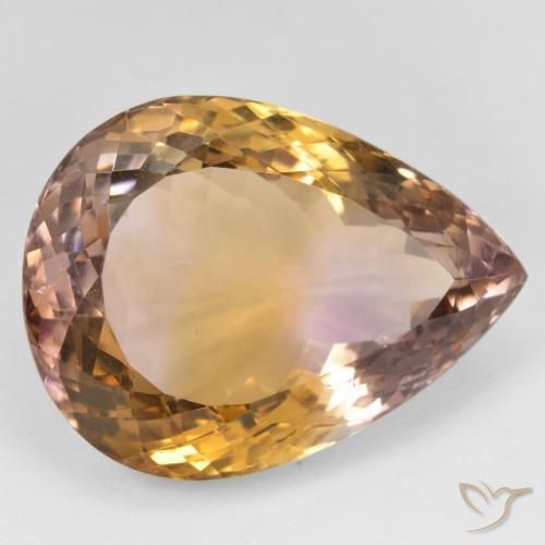 Amétrine Bicolore naturelle En forme de poire, 31.86 ct, VVS