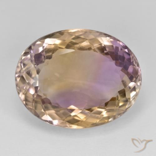 20.21ct Naturel Bicolore Amétrine, ovale, VVS-VS