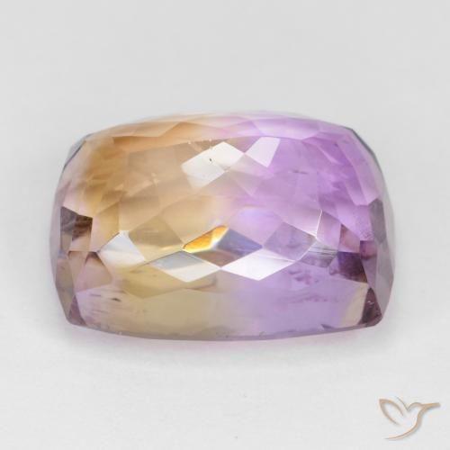 Amétrine Bicolore naturelle Coussin, 16.38 ct, VS