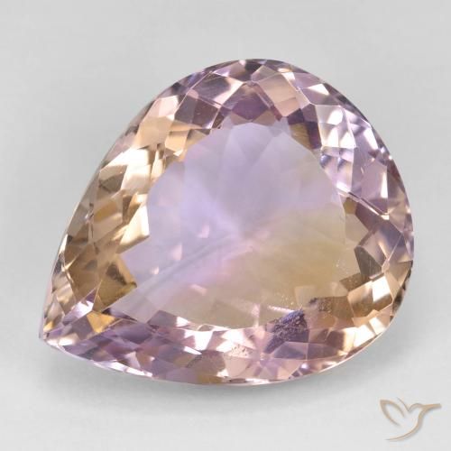 18.91ct Naturel Bicolore Amétrine, En forme de poire, VS