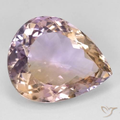 Amétrine Bicolore naturelle En forme de poire, 18.91 ct, VS