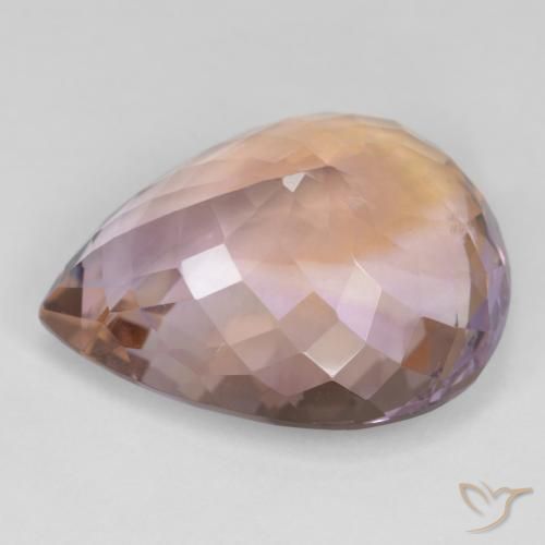 Amétrine Bicolore naturelle En forme de poire, 18.91 ct, VS