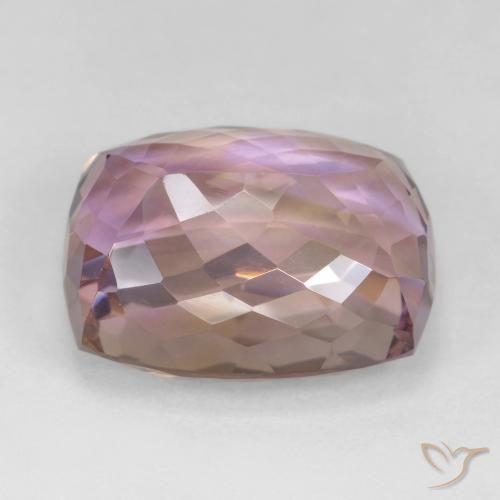 Amétrine bicolore naturelle coupe coussin, 18,73 ct, VS