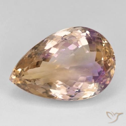 20.76ct Naturel Bicolore Amétrine, En forme de poire, VVS-VS