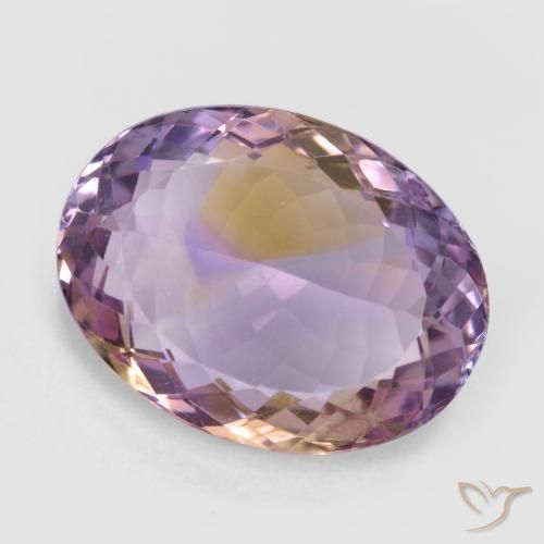 Amétrine Bicolore naturelle ovale, 21.36 ct, VVS-VS