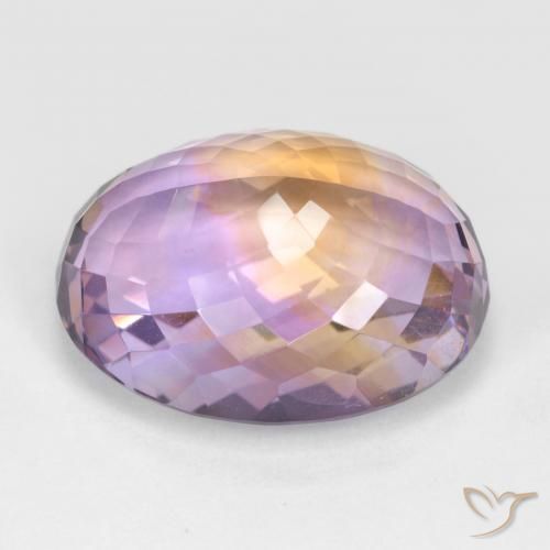 Amétrine Bicolore naturelle ovale, 21.36 ct, VVS-VS
