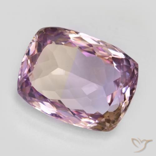 Amétrine Bicolore naturelle Coupe coussin, 15.68 ct, VVS-VS