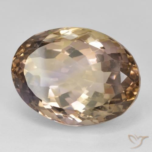 Amétrine Bicolore naturelle ovale, 20.00 ct, VS