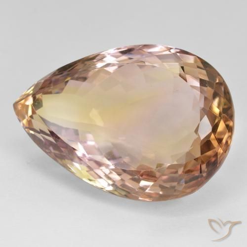 Amétrine Bicolore naturelle En forme de poire, 28.98 ct, VVS-VS