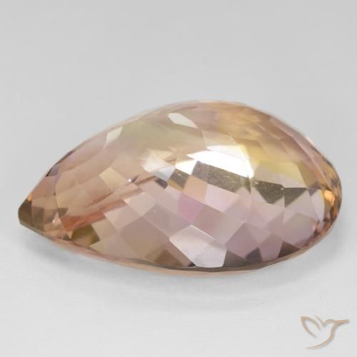 Amétrine Bicolore naturelle En forme de poire, 28.98 ct, VVS-VS