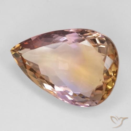 Amétrine Bicolore naturelle En forme de poire, 18.63 ct, VS