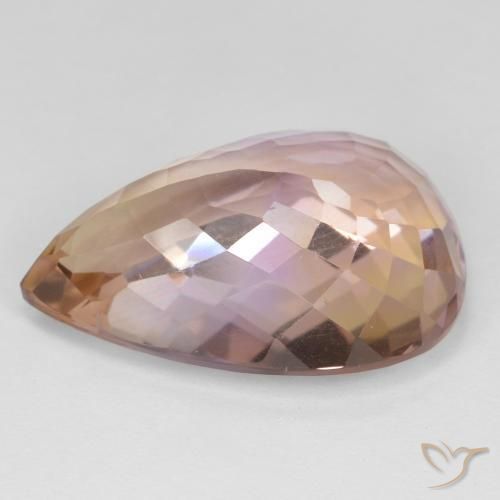 Amétrine Bicolore naturelle En forme de poire, 18.63 ct, VS