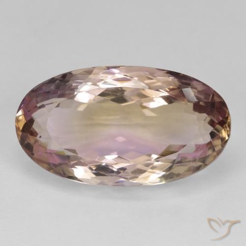19.81ct Naturel Bicolore Amétrine, ovale, VVS-VS