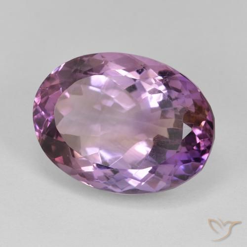 Amétrine bicolore naturelle coupe ovale, 14,62 ct, VVS-VS