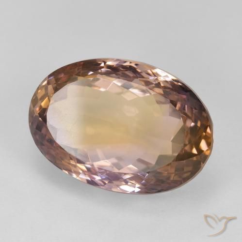 Amétrine Bicolore naturelle ovale, 17.33 ct, VVS-VS