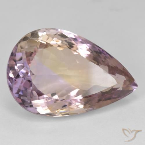 Amétrine Bicolore naturelle En forme de poire, 23.89 ct, VS