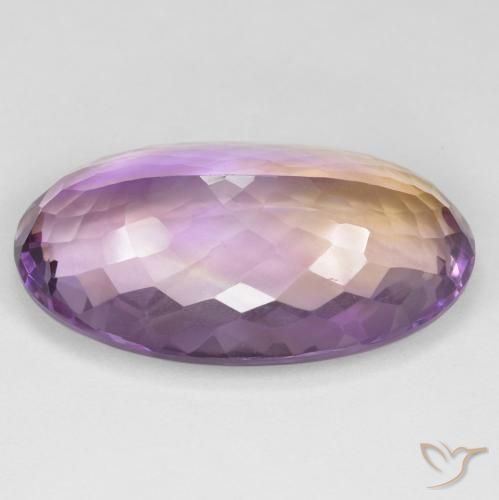 Amétrine Bicolore naturelle ovale, 24.66 ct, VS