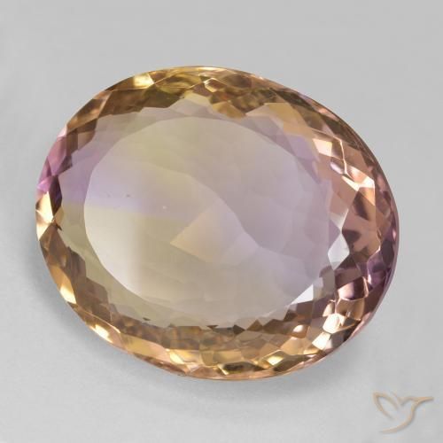 Amétrine Bicolore naturelle ovale, 22.41 ct, VS