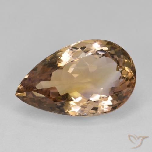 17.66ct Naturel Bicolore Amétrine, En forme de poire, VS