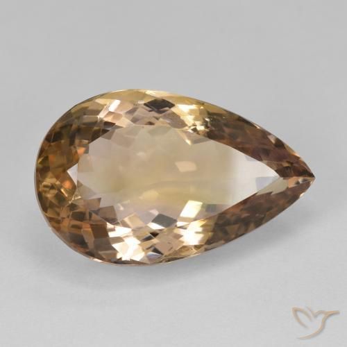 Amétrine Bicolore naturelle En forme de poire, 17.66 ct, VS