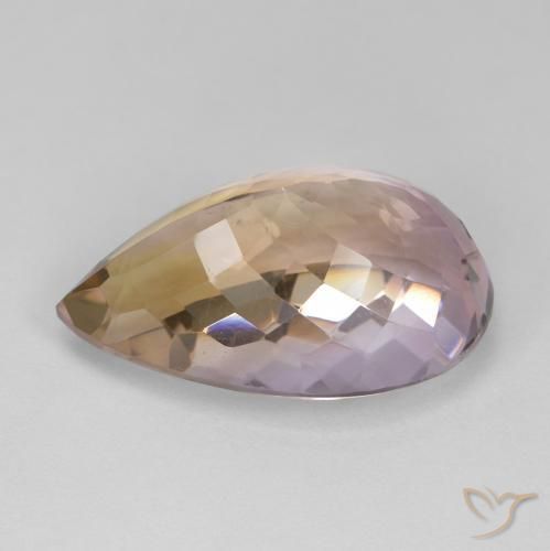 Amétrine Bicolore naturelle En forme de poire, 17.66 ct, VS