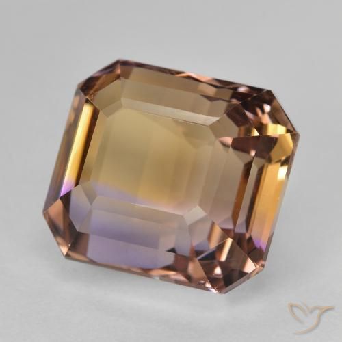 Amétrine Bicolore naturelle Octogone / coupe Émeraude, 10.38 ct, VVS-VS