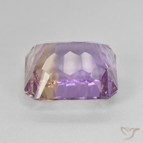 Amétrine bicolore naturelle taille émeraude, 8,84 ct, VVS-VS