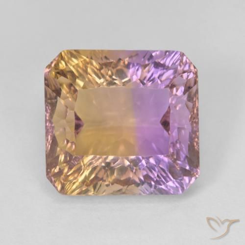 9.05ct Naturel Bicolore Amétrine, Taille émeraude, VVS-VS
