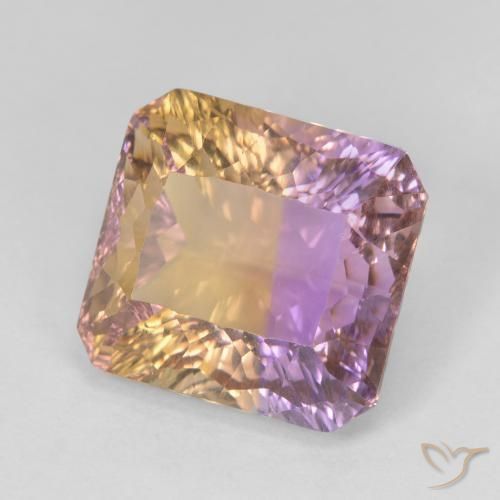 Amétrine Bicolore naturelle Octogone / coupe Émeraude, 9.05 ct, VVS-VS
