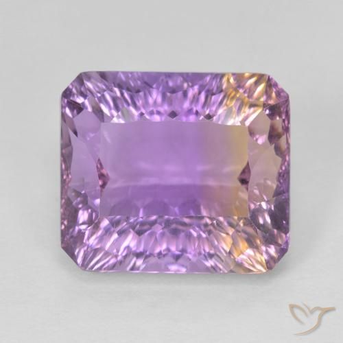 9.15ct Naturel Bicolore Amétrine, Taille émeraude, VVS-VS