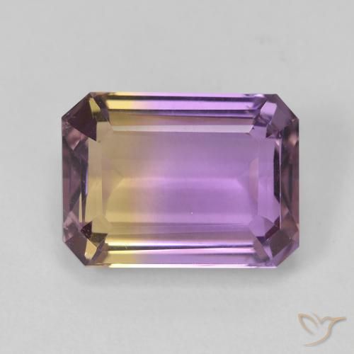 Amétrine Bicolore naturelle Taille émeraude, 4.76 ct, VVS-VS