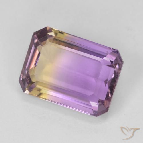 Amétrine Bicolore naturelle Taille émeraude, 4.76 ct, VVS-VS
