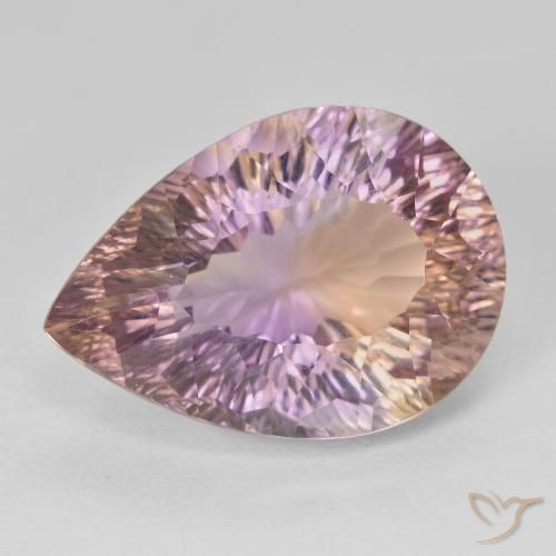 Amétrine Bicolore naturelle En forme de poire, 13.95 ct, VVS