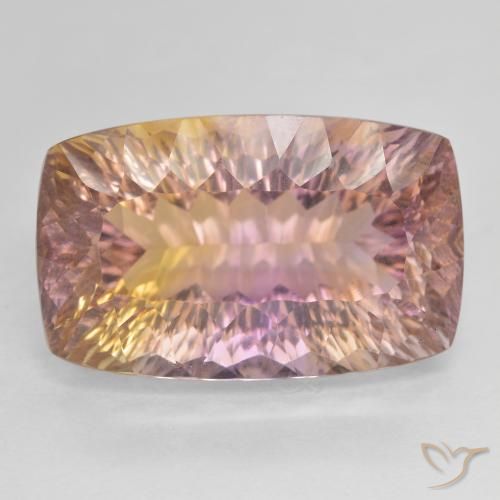 19.18ct Naturel Bicolore Amétrine, Coussin, VVS
