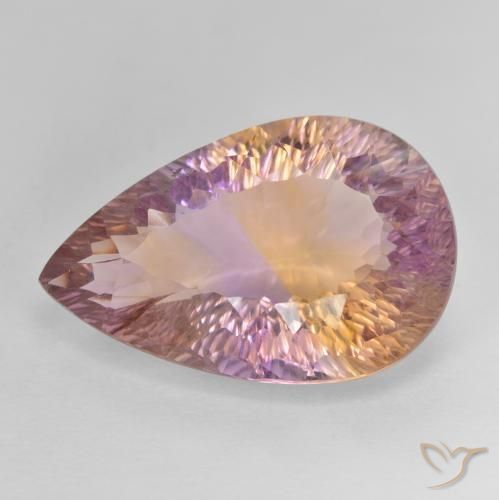 16.13ct Naturel Bicolore Amétrine, En forme de poire, VVS