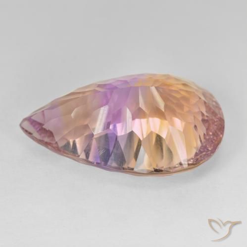 Amétrine Bicolore naturelle En forme de poire, 16.13 ct, VVS