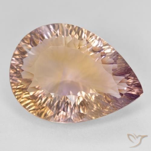 Amétrine Bicolore naturelle En forme de poire, 19.08 ct, VVS