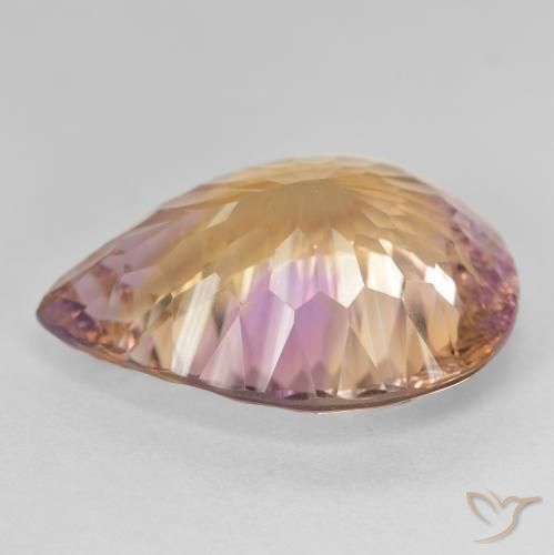 Amétrine Bicolore naturelle En forme de poire, 19.08 ct, VVS