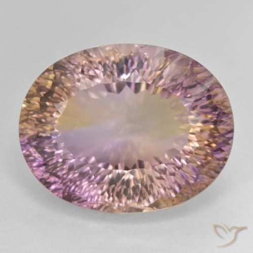 21.22ct Naturel Bicolore Amétrine, ovale, VVS