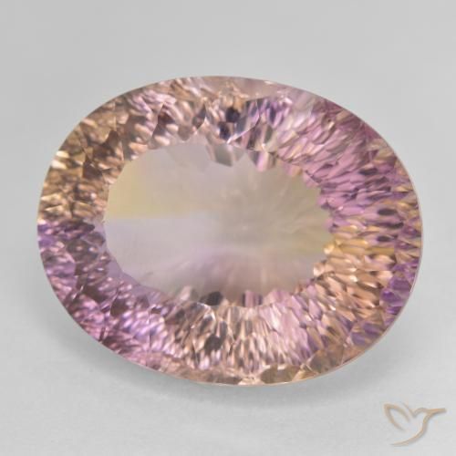 Amétrine Bicolore naturelle ovale, 21.22 ct, VVS